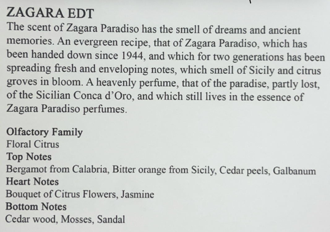 Zagara Paradiso Profumo